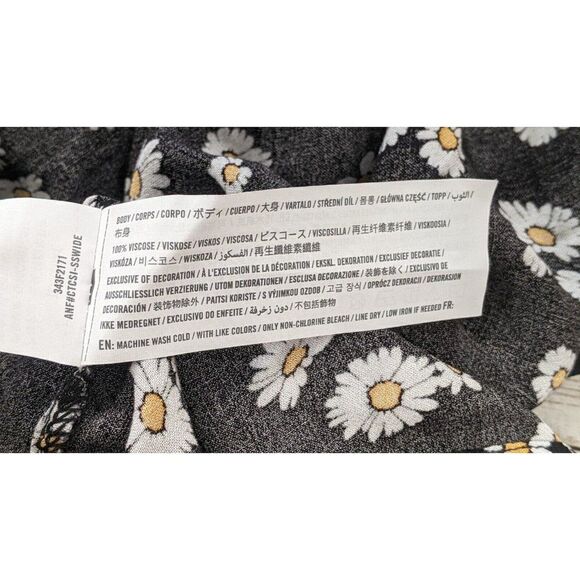 Hollister Womens Medium Black Daisy Print Ultra High Rise Back Zipper Mini Skirt - Picture 8 of 8